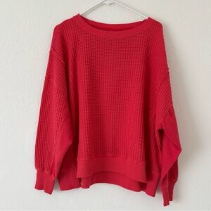 American Eagle Outfitters Red Long Sleeve Top